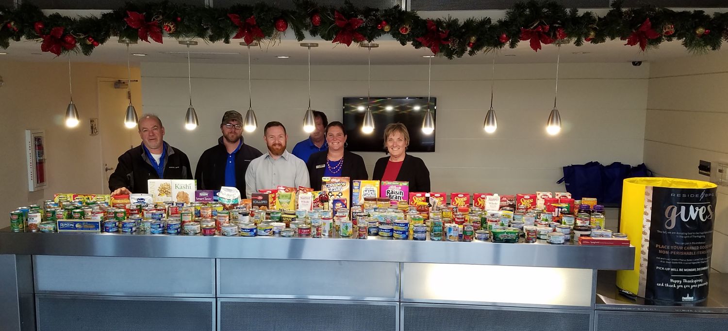 ResideBPG Collects Over 700 Pounds of Food for the Food Bank of Delaware