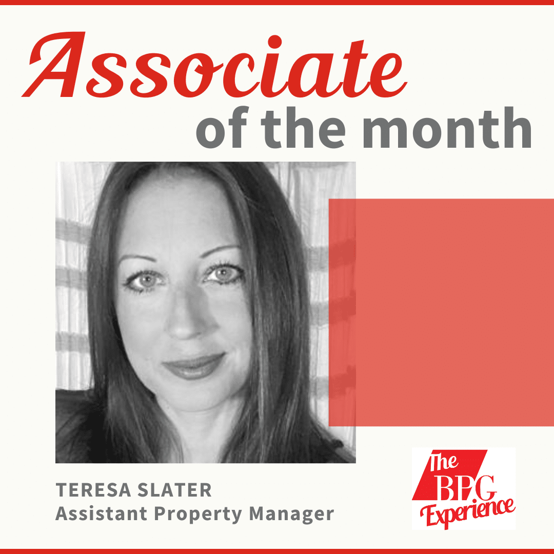 Congratulations Teresa Slater, BPG October Associate of the Month!