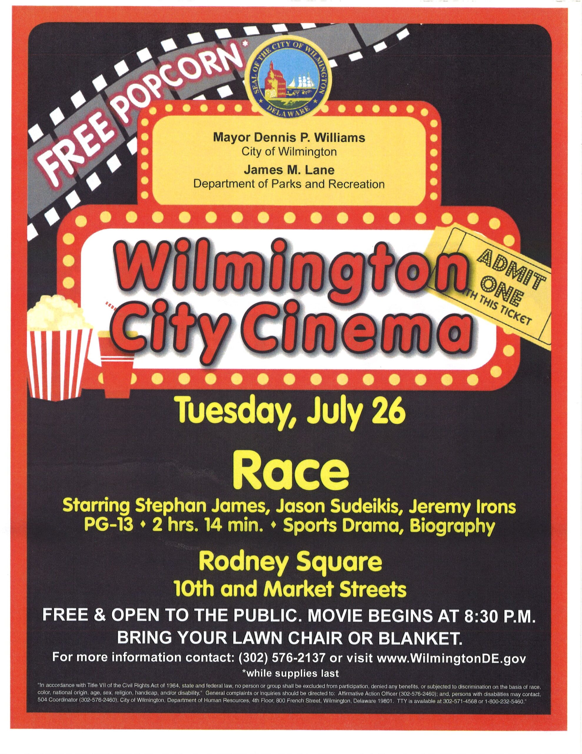 Rodney Square Events Free Movie Nights