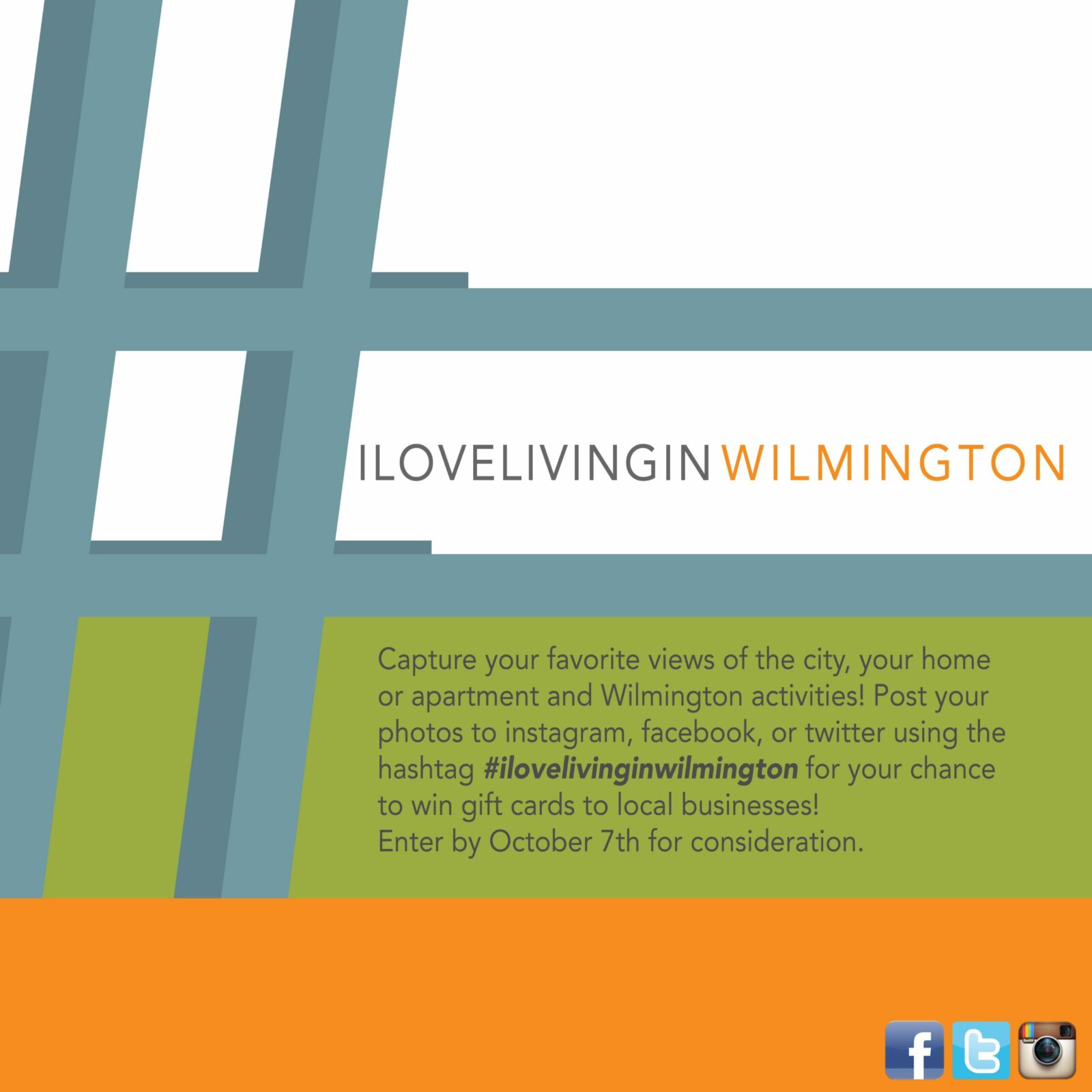 Introducing the #ILoveLivingINWilmington Hash Tag Contest!