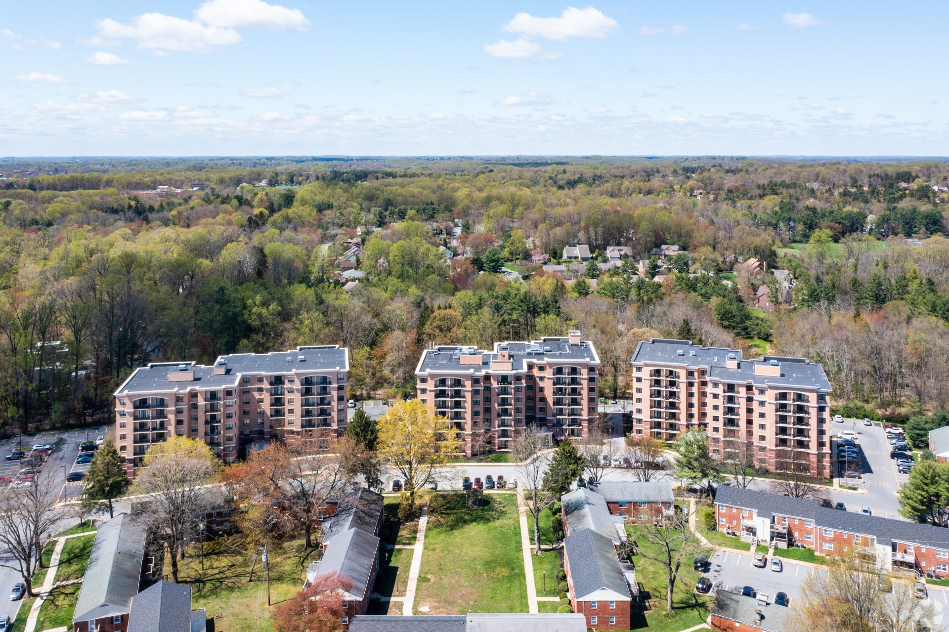 aerial photo of Towers at Greenville