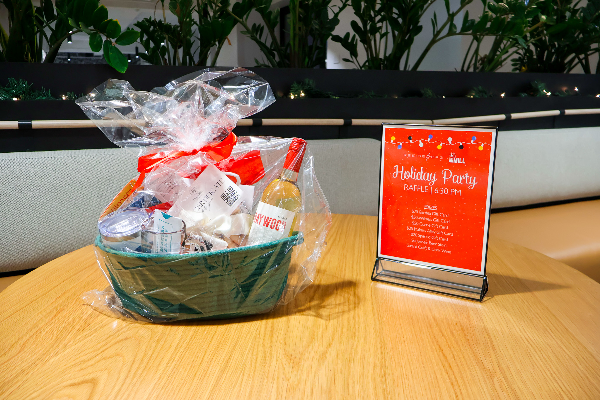ResideBPG 2024 Holiday Party Raffle basket