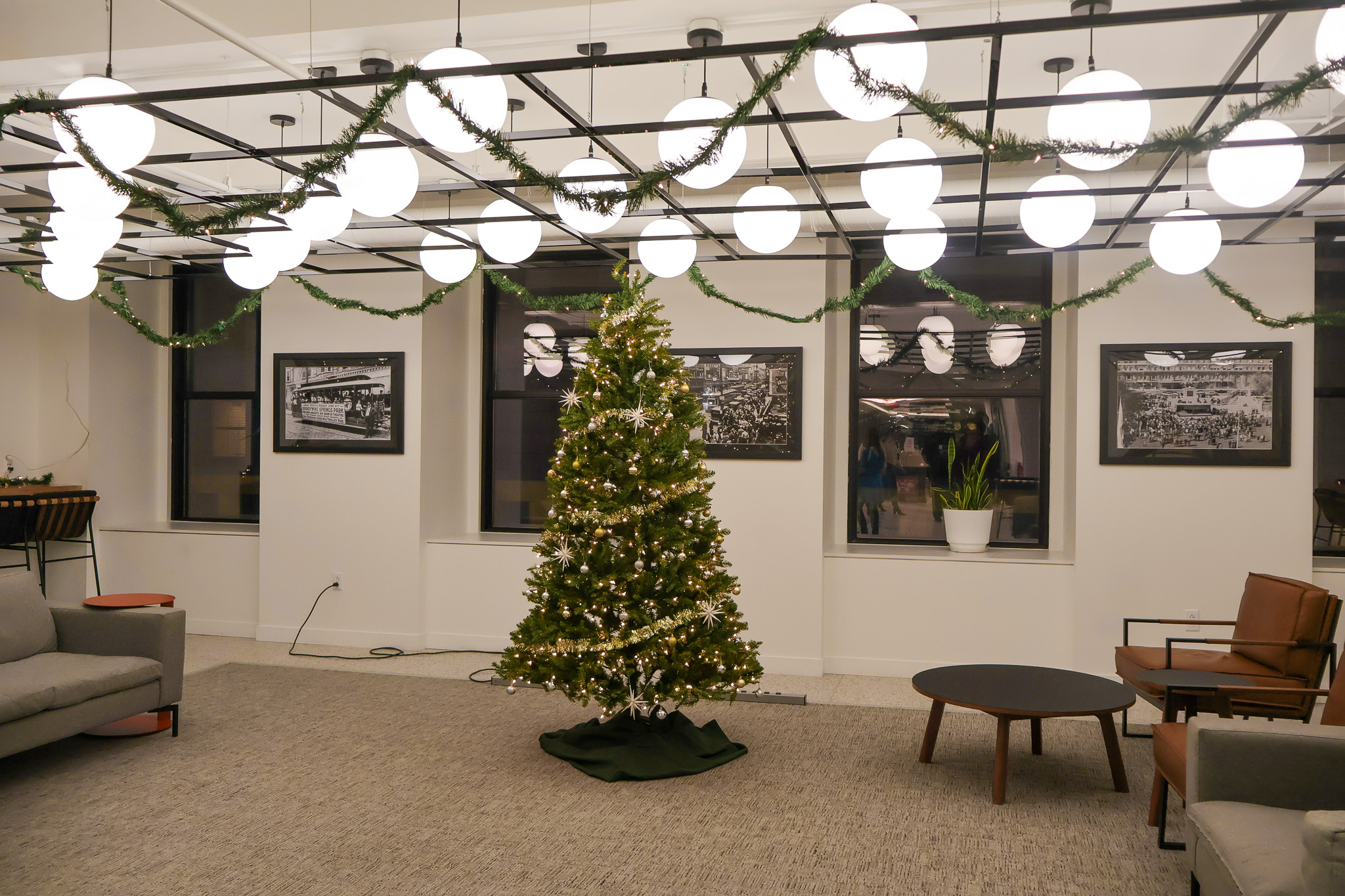 Christmas tree at the Mill in Wilmington, DE for 2024 holidays
